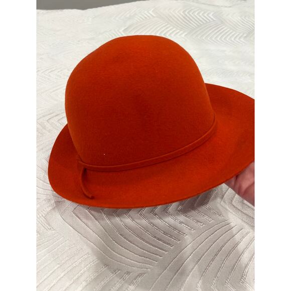 Vintage Glenover Fawn Tra Felt Hat by Carson Pirie Scott & Co Orange 100% Wool, - Picture 1 of 12